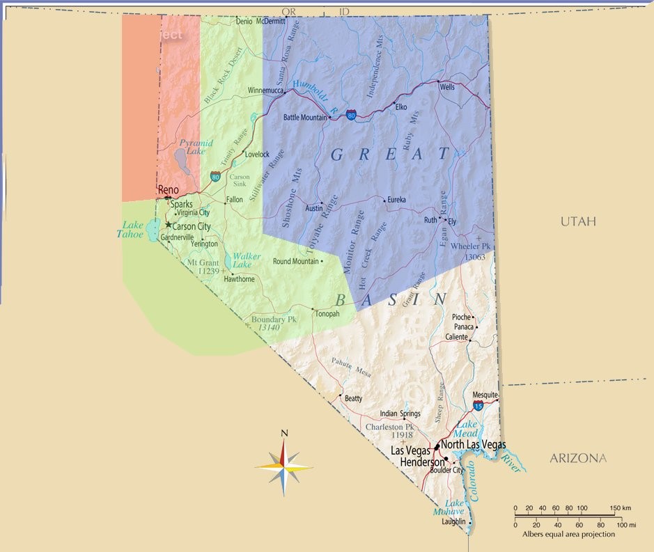 Districts and Council Map Nevada Area Council BSA